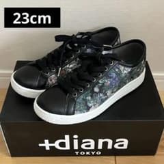 ち*や様 DIANA　絵画シリーズ　ルノワール　パンプス　23センチ ダイアナ 絵画シリーズ クロルノワール プリント刺繍チュール