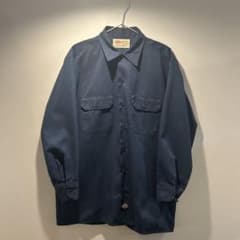 Made in USA Dickies ワークシャツ ネイビー L相当のサムネイル