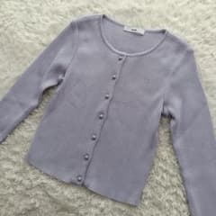 美品】René ルネ リブニット カーディガン 36 ライトパープル - メルカリ