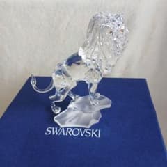 廃盤希少 SWAROVSKI スワロフスキー クリスタル ライオン 置物 - メルカリ