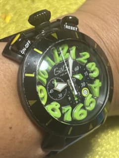 ✨限定デザイン✨GaGa MILANO クロノ　48MM モザイク　グリーン VIPスタート】GaGa MILANOクロノ*Mr.Green. - メルカリ