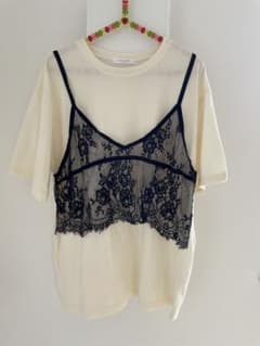 chocol raffine robe レース重ね着風Tシャツのサムネイル