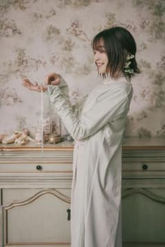 上田麗奈×TRUE Selコラボ ロングカーディガン ミント おまけスタンプ