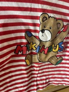 ミキハウス 赤白ストライプ Tシャツ 90cmのサムネイル