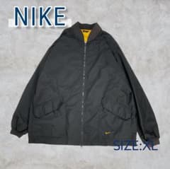 00s NIKE Varsity Jacket XL 刺繍ロゴ 黒×イエロー - メルカリ