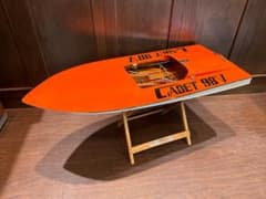 ★CADET 98V ビンテージ ラジコンボート オレンジ ジャンク オブジェ ☆CADET 98V ビンテージ ラジコンボート オレンジ ジャンク オブジェ