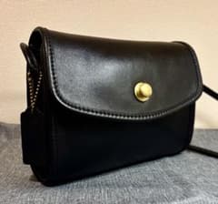 極美品 OLD COACH オールドコーチ ドイツホック ショルダーバッグ 黒色 