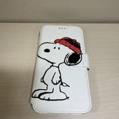 スヌーピー 手帳型ケース ホワイトiPhoneXのサムネイル