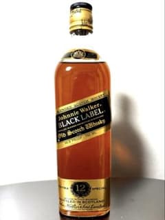 古酒 ジョニーウォーカー ブラックラベル 12年 未開栓750ml 黒金