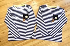 graniph　グラニフ　おさるのジョージ　キッズ長袖Tシャツ140　2枚セットのサムネイル