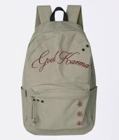 Good Karma 刺繍入り バックパック ベージュのサムネイル