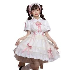 ゴスロリ・ロリータドレス クリーム色 フリル付きのサムネイル