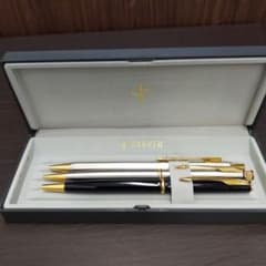パーカー 万年筆・ボールペン・ペンシル 3点セット □ パーカー万年筆:パーカー45万年筆、ボールペン、ペンシルの