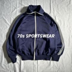 70s SPORTSWEAR ヴィンテージ トラックジャケット ネイビー 短丈 70s SPORTSWEAR ヴィンテージ トラックジャケット ネイビー 短丈