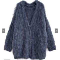新品！未着用！ウール混ロングシャギーニットカーディガンのサムネイル