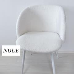 【美品】NOCE ノーチェ ダイニングチェア もこもこ ボア ホワイト 白 美品】NOCE ノーチェ ダイニングチェア もこもこ ボア ホワイト 白