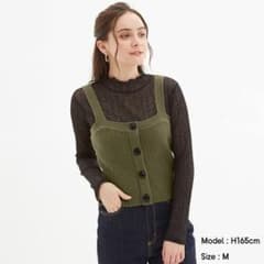 GU フロントニットボタンビスチェのサムネイル