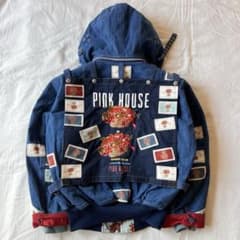 【希少】PINK HOUSE ボンバージャケット ブルゾン ゼッケン カラー◎ 希少】PINK HOUSE ボンバージャケット ブルゾン ゼッケン カラー
