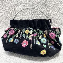 美品】Think Bee! フラージェビーズ ワイヤーハンドル 口金バッグ 