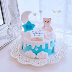 クレイケーキ*クレイクリームケーキ*ドリップ*「空」推しケーキ - メルカリ