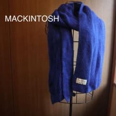 MACKINTOSH ニットマフラー 青 - メルカリ
