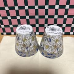 アフタヌーンティーナタリーレテコラボ未使用九谷焼ぐい呑み2点/ゆり