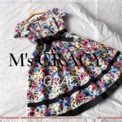 エムズグレイシー♡ マーガレットモチーフ ワンピース 38 リボン