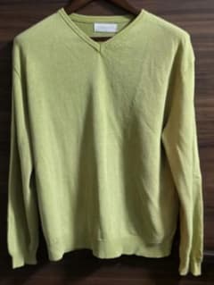 ENCOMING KNITTED V NECK JUMPER LIME L - メルカリ