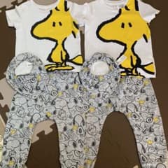 ちま様専用！H＆M スヌーピーセットアップ75 80 双子のサムネイル
