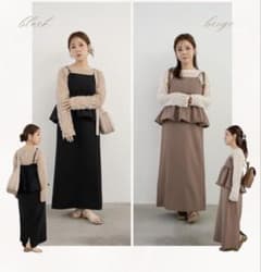Tal by yumi ビスチェ×スカートセット　ベージュ(中茶)のサムネイル