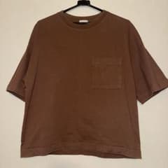 GU オーバーサイズ ポケットTシャツ ブラウンのサムネイル