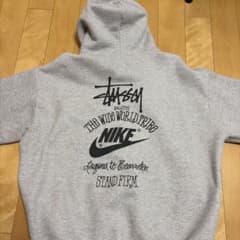 STUSSY NIKE コラボ パーカー グレーのサムネイル