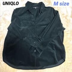 UNIQLO ユニクロ　シャツ　長袖　綿100% Mのサムネイル