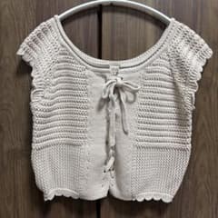 mystic かぎ針ショートトップス