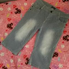 大きいサイズ☆色褪せストライプ☆デニム☆ハーフパンツのサムネイル