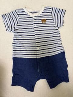 男の子　くま　青　ロンパース 60〜70cmのサムネイル