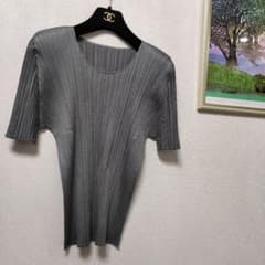 近代タグ❢極美品 プリーツプリーズ 定番 半袖 トップス イッセイ 