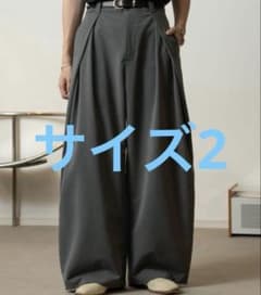 soerte 3タックワイドバルーントラウザー グレー サイズ2 - メルカリ