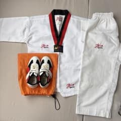 jj sports テコンドー道着 上下120cmとシューズ20cmのセットですのサムネイル