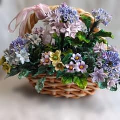 がくアジサイの花籠のサムネイル