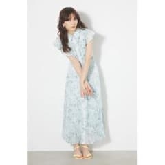rienda ダブルフリルプリーツSH OP ワンピース GRNのサムネイル
