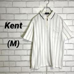 Thumbnail of Kent ケント　ストライプ柄　ジップポロシャツ　白　夏服　M コットン100