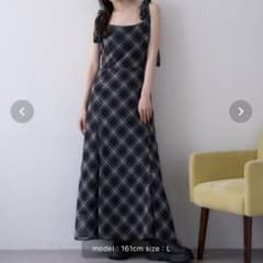 ナイスクラップ【WEB完売】キャミロングワンピ黒のサムネイル
