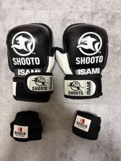 MMAセットレガース、バンテージ、バック付き - メルカリ