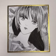 手描きイラスト 色紙のサムネイル