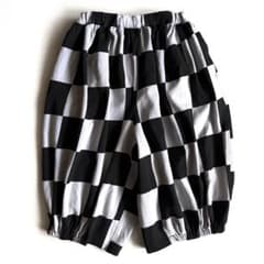 美品 コムデギャルソン コムコム バルーンパンツ ブラック ブロック チェック 美品 コムデギャルソン コムコム バルーンパンツ ブラック ブロック