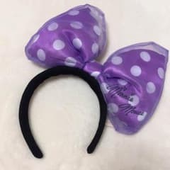 ミニー リボンカチューシャ 紫のサムネイル