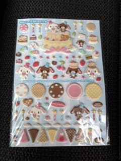 サンリオ シュガーバニーズ 5周年 しろうさ くろうさ モッチリシール