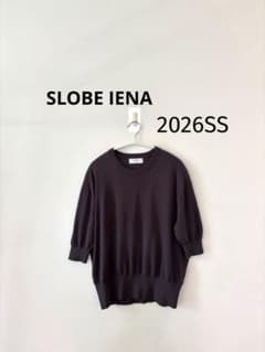 今季 SLOBE IENA コットンキュプラハーフスリーブプルオーバー ニット