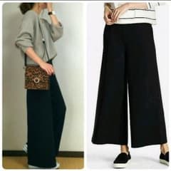 UNIQLO＊ユニクロ＊ミラノリブワイドパンツ＊ブラックSサイズのサムネイル